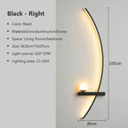 Modern LED Wall Lamp – Minimalist Art Design for Bedroom, Living Room, and Bathroom, Gold/Black